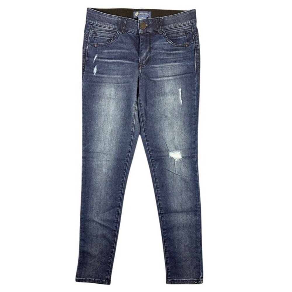 Democracy Absolution High Rise Skinny Jeans‎ Dark Wash Distressed 8 B1105F9NJ30